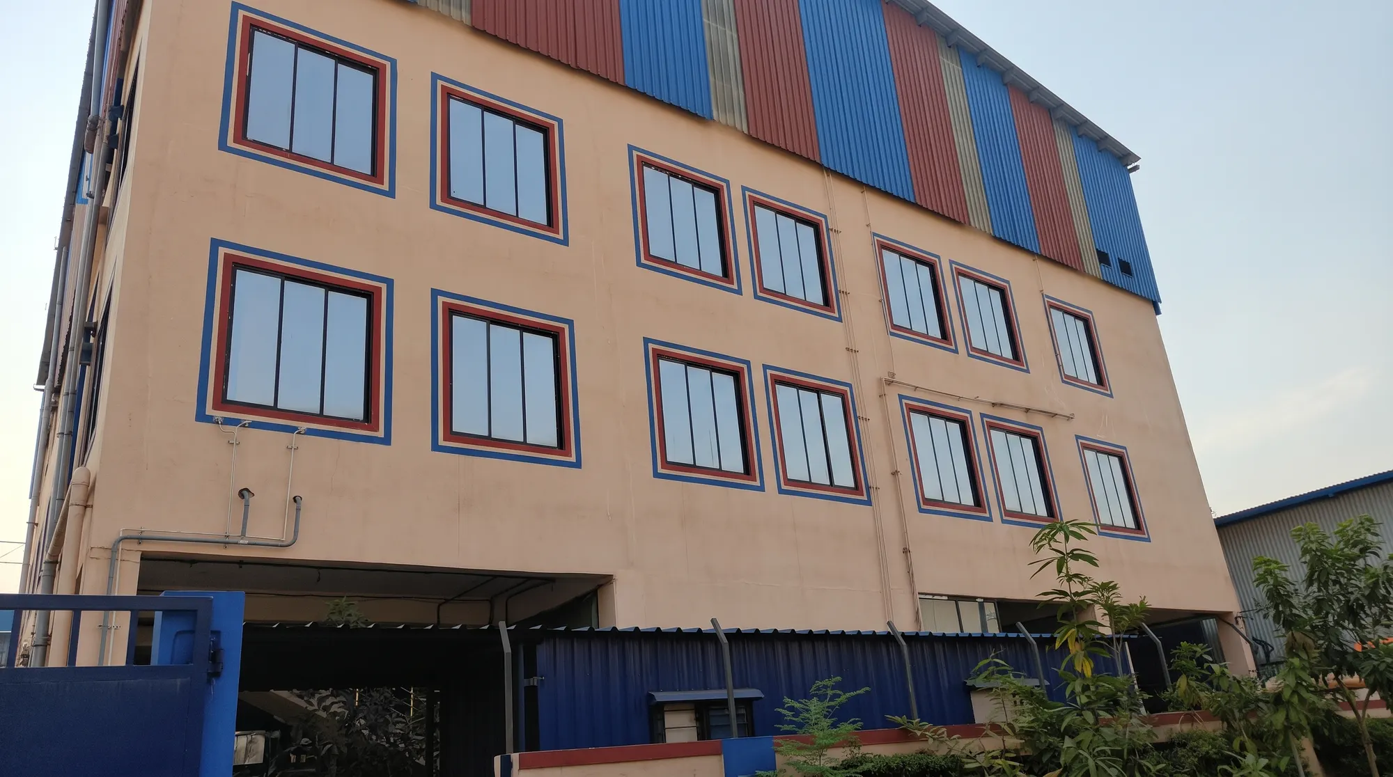 Front of the Shree Mahadev Lubricants factory building in Ambernath